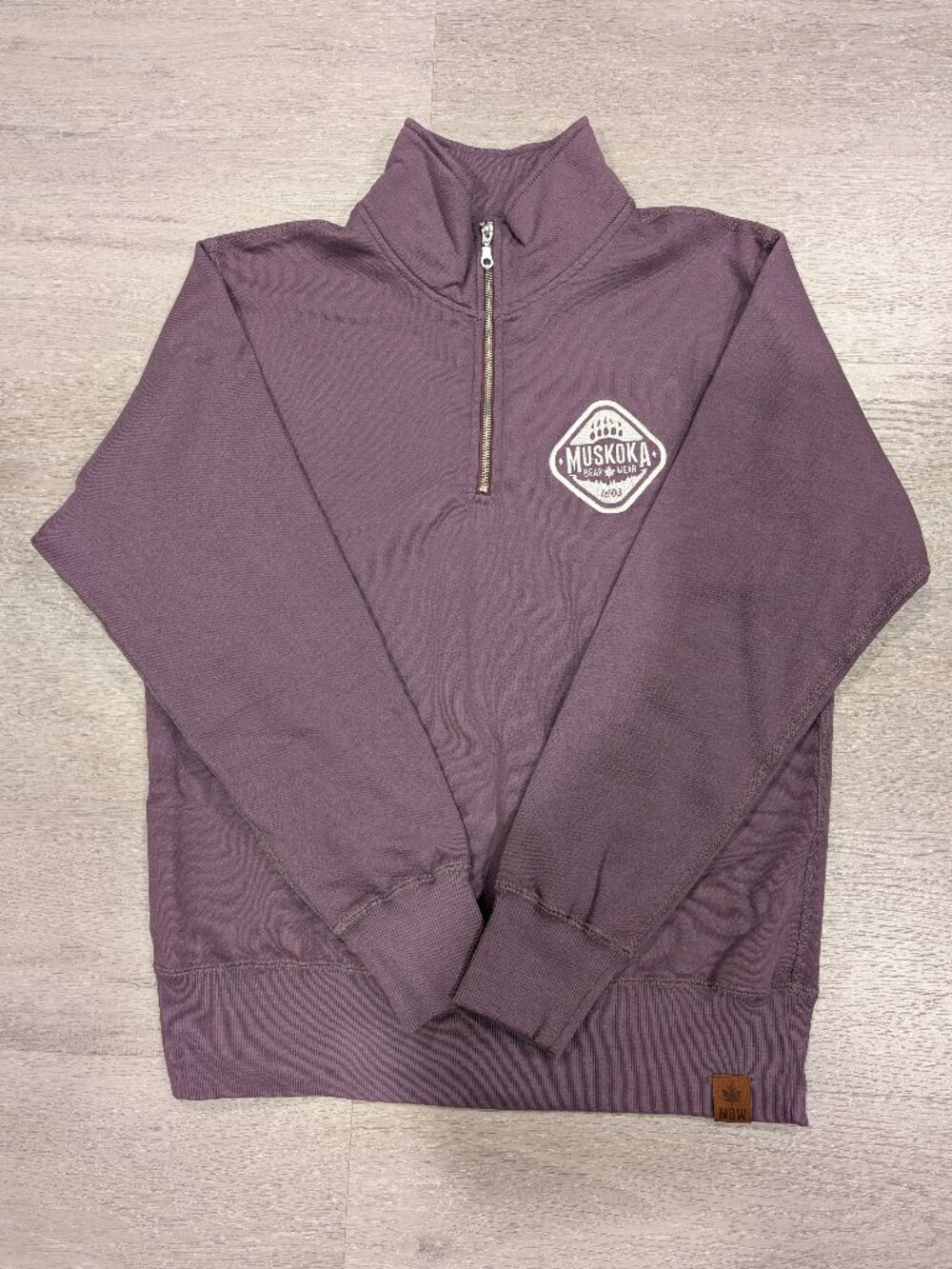 Muskoka Bear Wear Lilac Purple Quarter Zip Sweater
